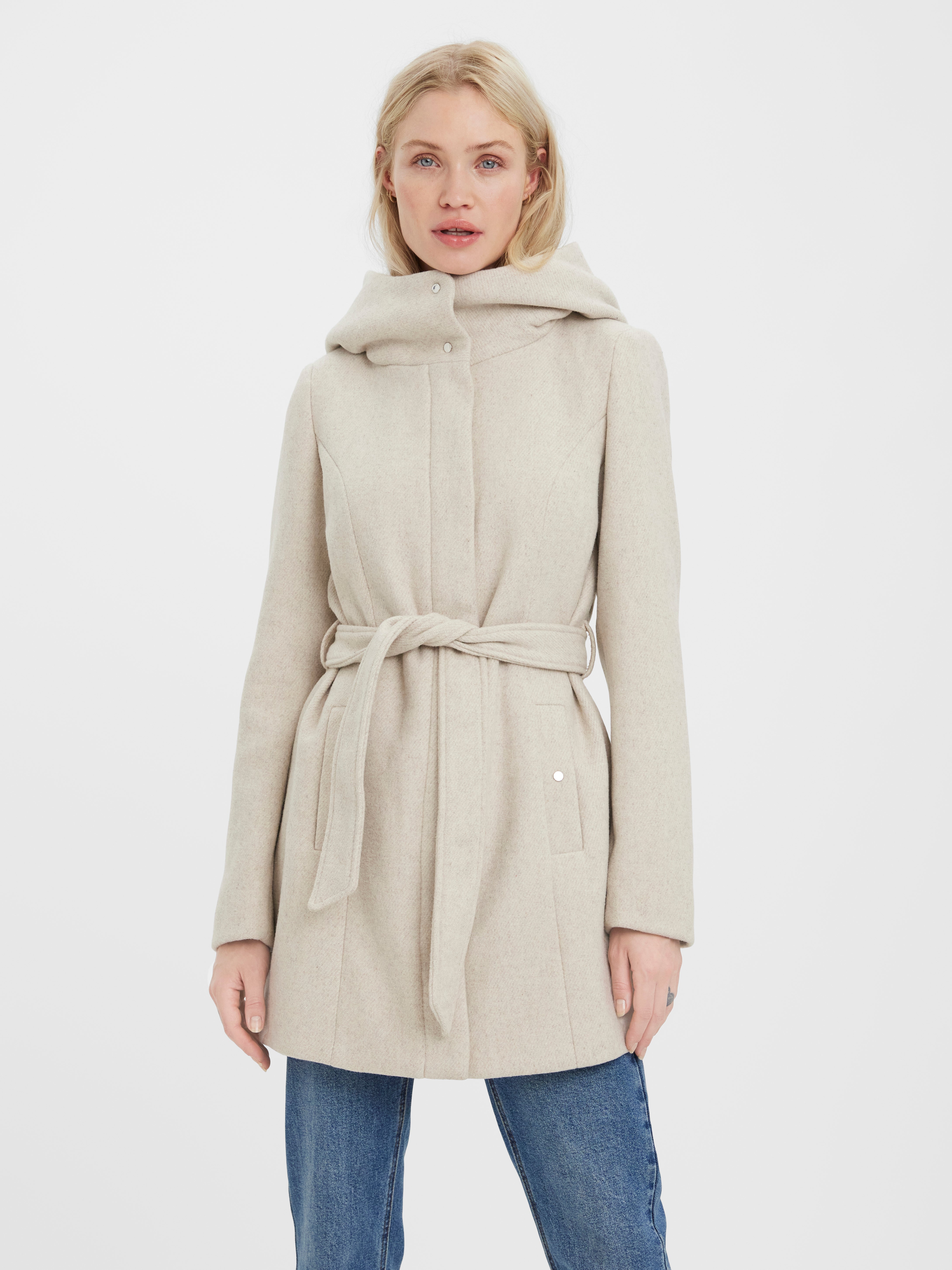 Vero moda cheap hooded wool coat