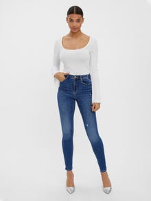 Vero Moda VMSOPHIA Taille haute Slim Fit Jeans -Medium Blue Denim - 10267212