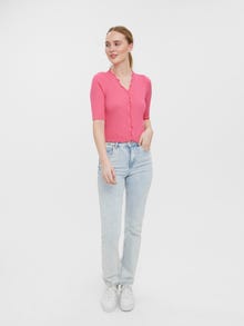 Vero Moda VMELLY Knit Cardigan -Hot Pink - 10267280