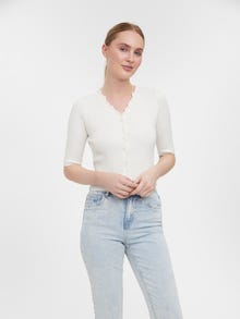 Vero Moda VMELLY Strickjacke -Snow White - 10267280