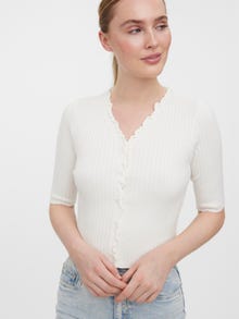 Vero Moda VMELLY Strickjacke -Snow White - 10267280
