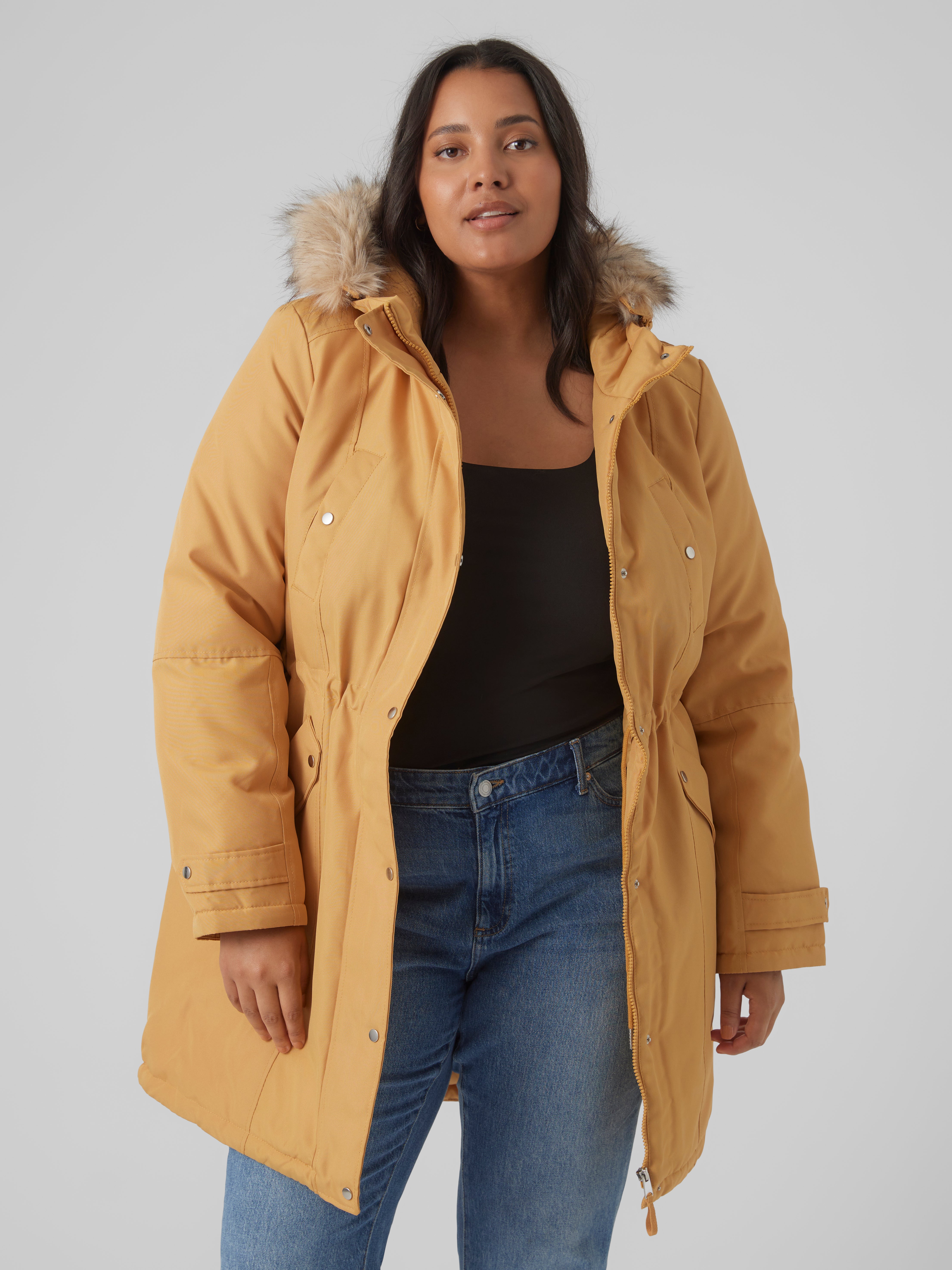 Vero moda faux deals fur hooded parka