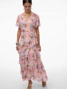 Vero Moda VMBLAIR Lång klänning -Birch - 10267636