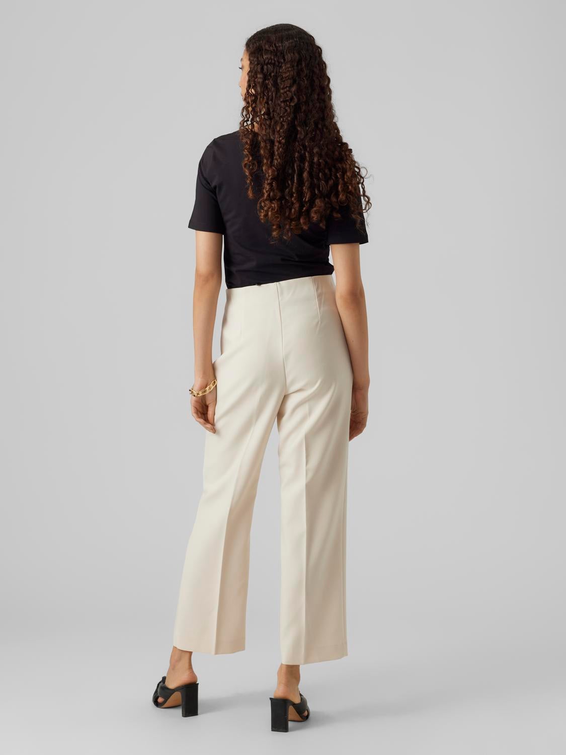 sulvam ∬ Wide High Waist Slacks Pants-