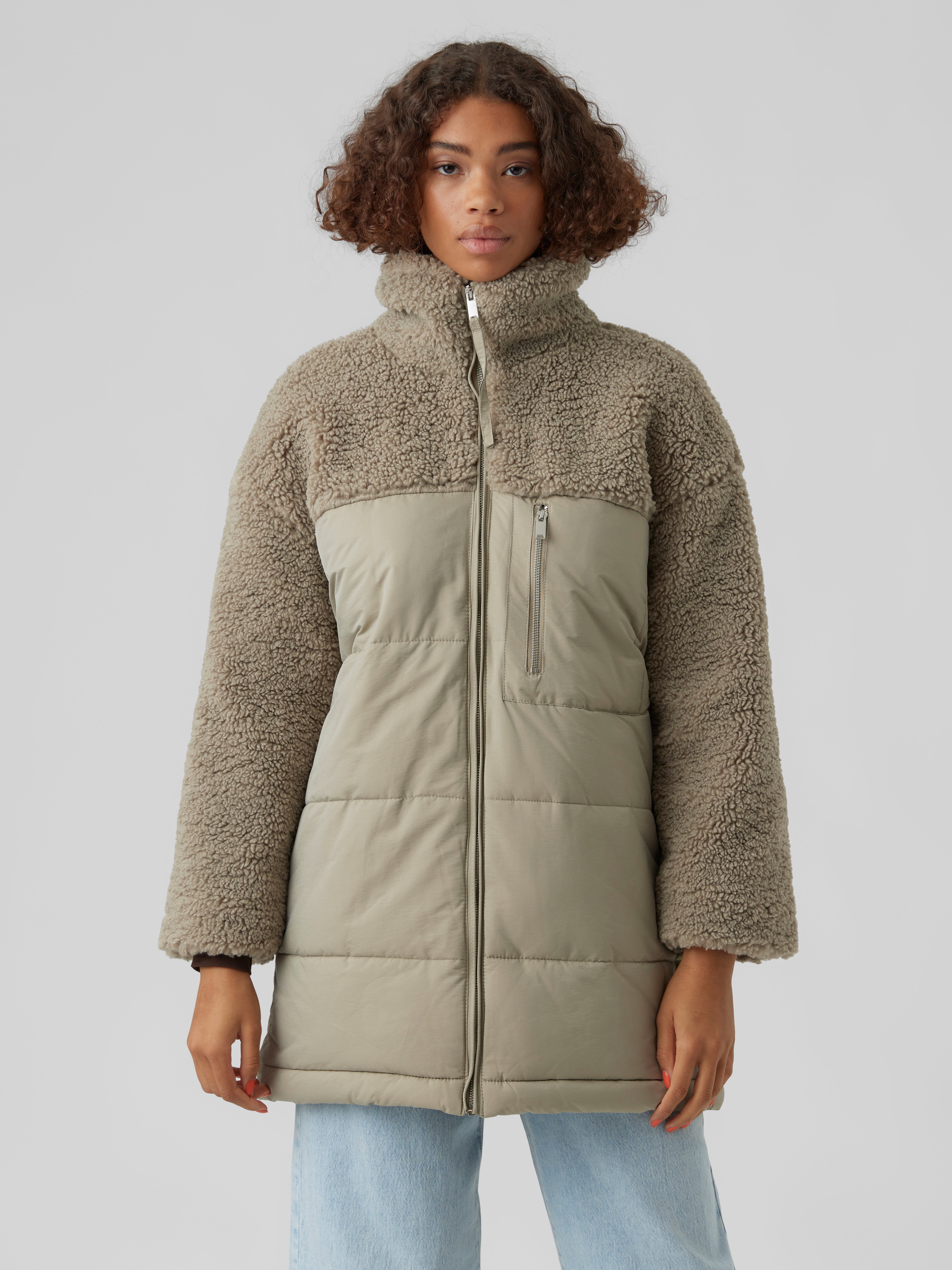 Gant Gewatteerde lange jas met opstaande kraag, model 'QUILTED COAT' in kaki online kopen | P&C Gant Gewatteerde lange jas met opstaande kraag, model 'QUILTED COAT' in kaki online kopen | P&C