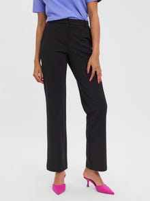 Vero Moda VMLUCCA Medelhög midja Byxor -Black - 10267693