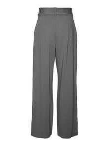 Vero Moda VMEVA Tiro alto Pantalones -Medium Grey Melange - 10267707