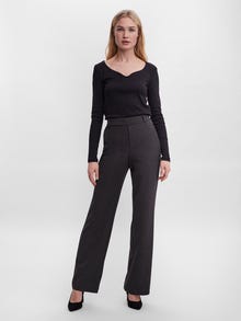 Vero Moda VMMAYA Cintura media Pantalones -Dark Grey Melange - 10267718