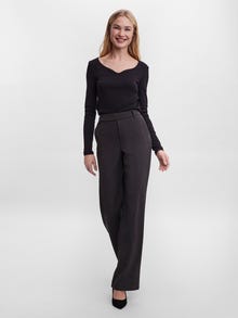 Vero Moda VMMAYA Cintura media Pantalones -Dark Grey Melange - 10267718