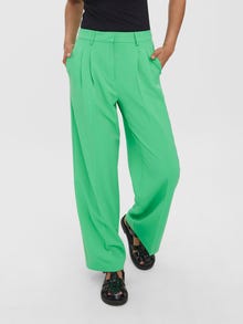 Vero Moda VMTROIAN Mid waist Trousers -Irish Green - 10267849