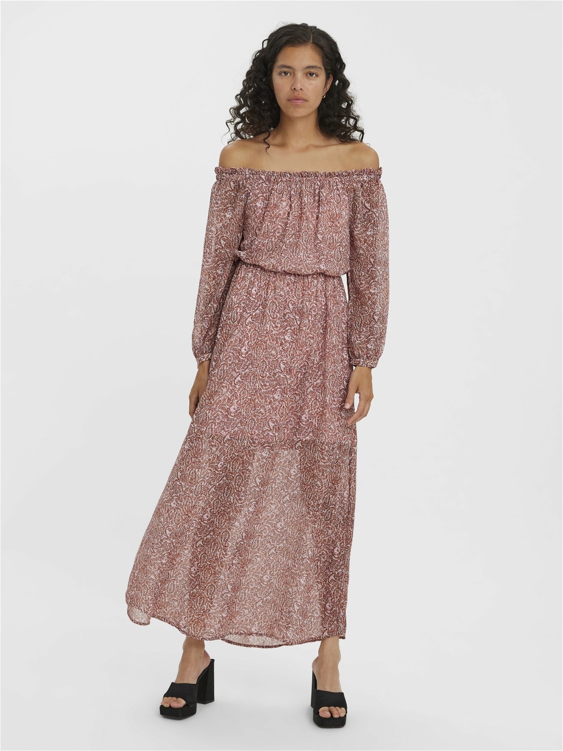 Vero Moda VMULRIKKE Długa sukienka -Parfait Pink - 10267877