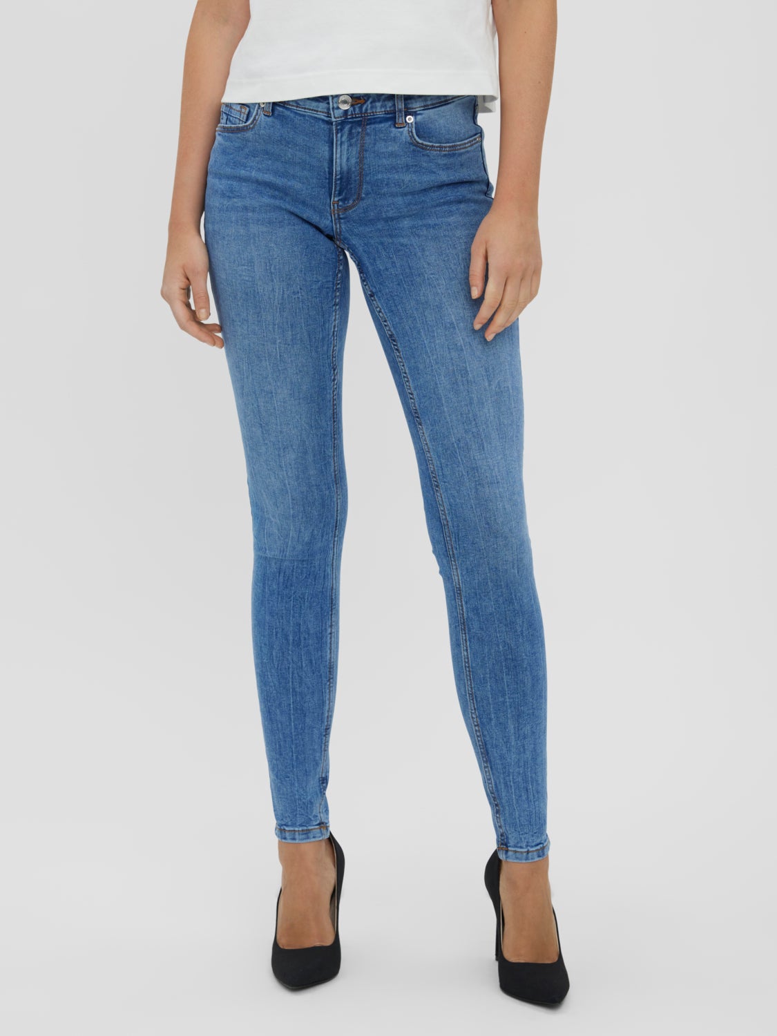 Vero Moda Skinny jeans blauw casual uitstraling Mode Spijkerbroeken Skinny jeans 