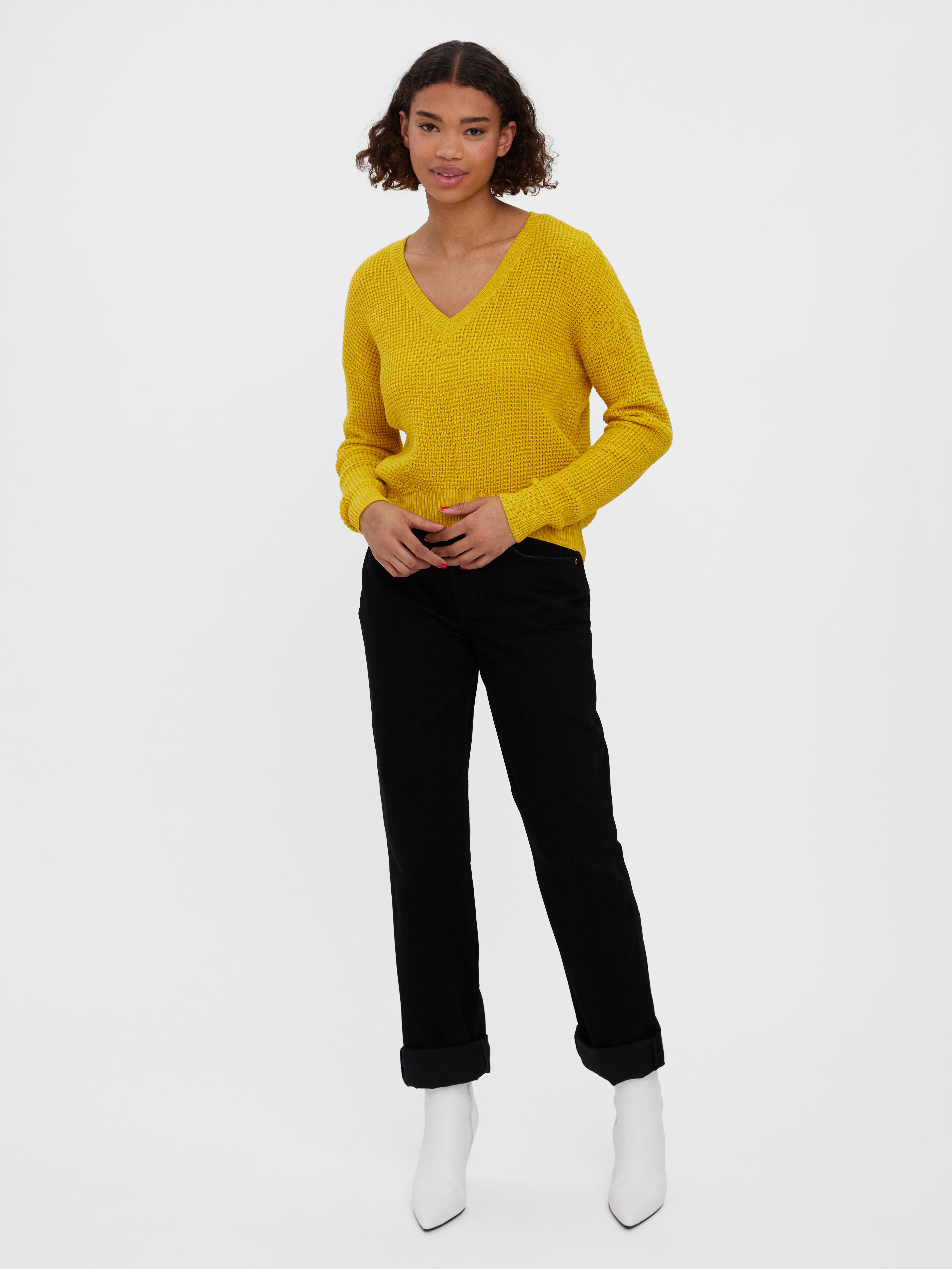 vero moda yellow sweater