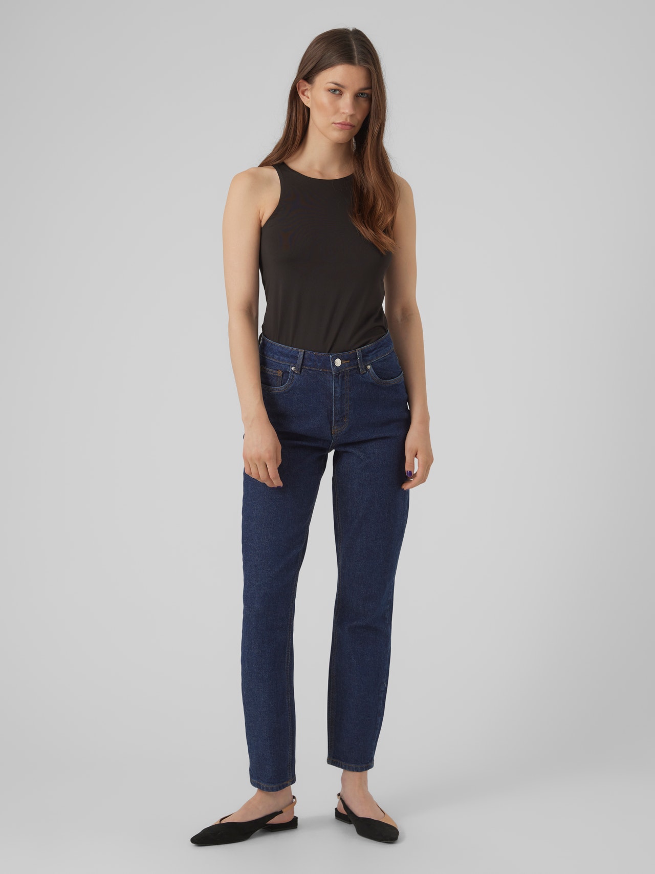 Vero Moda VMBRENDA Gerade geschnitten Jeans -Dark Blue Denim - 10268417