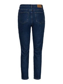 Vero Moda VMBRENDA Hög midja Rak passform Jeans -Dark Blue Denim - 10268434