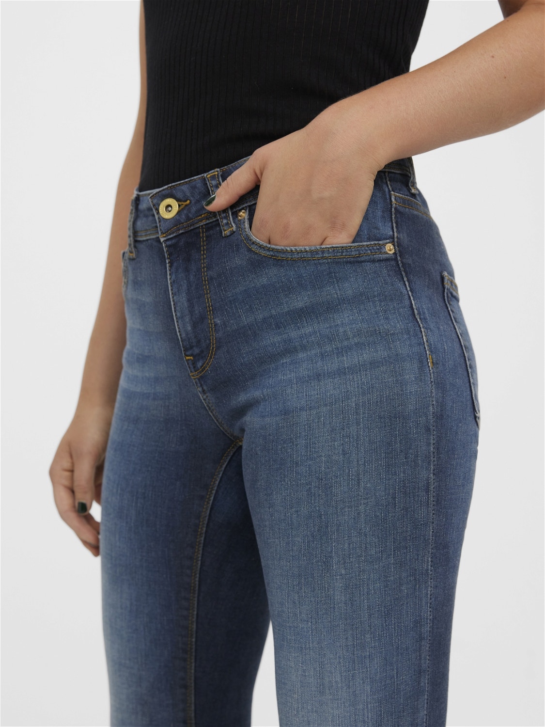 Vero Moda VMLUX Slim Fit Jeans -Dark Blue Denim - 10268612