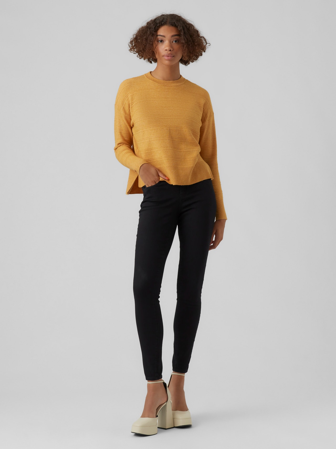 Vero Moda VMDOLLY Pullover -Golden Yellow - 10268761