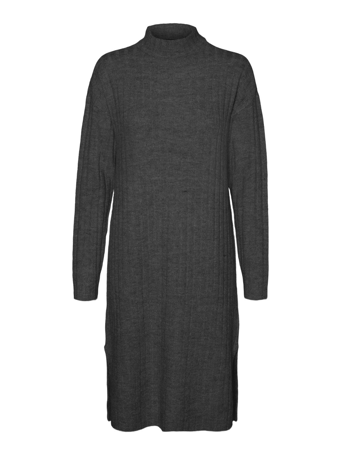 Vero Moda VMLULU Langes Kleid -Dark Grey Melange - 10268883