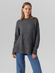 Vero Moda VMLEFILE Pullover -Medium Grey Melange - 10269229