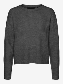 Vero Moda VMLEFILE Pullover -Dark Grey Melange - 10269230