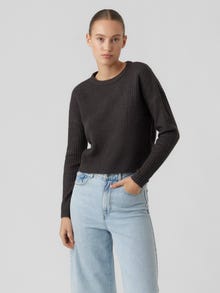 Vero Moda VMLEFILE Pullover -Dark Grey Melange - 10269230