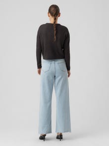 Vero Moda VMLEFILE Pullover -Dark Grey Melange - 10269230