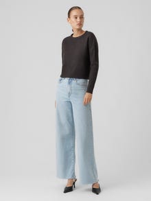 Vero Moda VMLEFILE Pullover -Dark Grey Melange - 10269230
