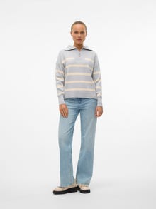 Vero Moda VMSABA Pullover -Light Grey Melange - 10269246