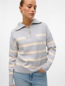 Vero Moda VMSABA Pullover -Light Grey Melange - 10269246