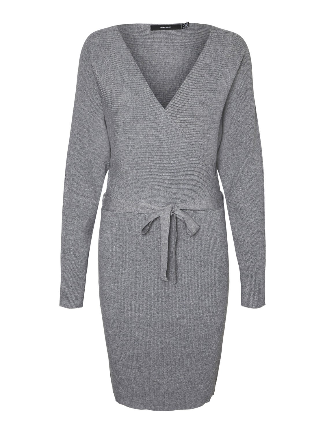 Vero Moda Gebreide jurk VMHOLLYREM LS V-NECK DRESS GA NOOS bestel je