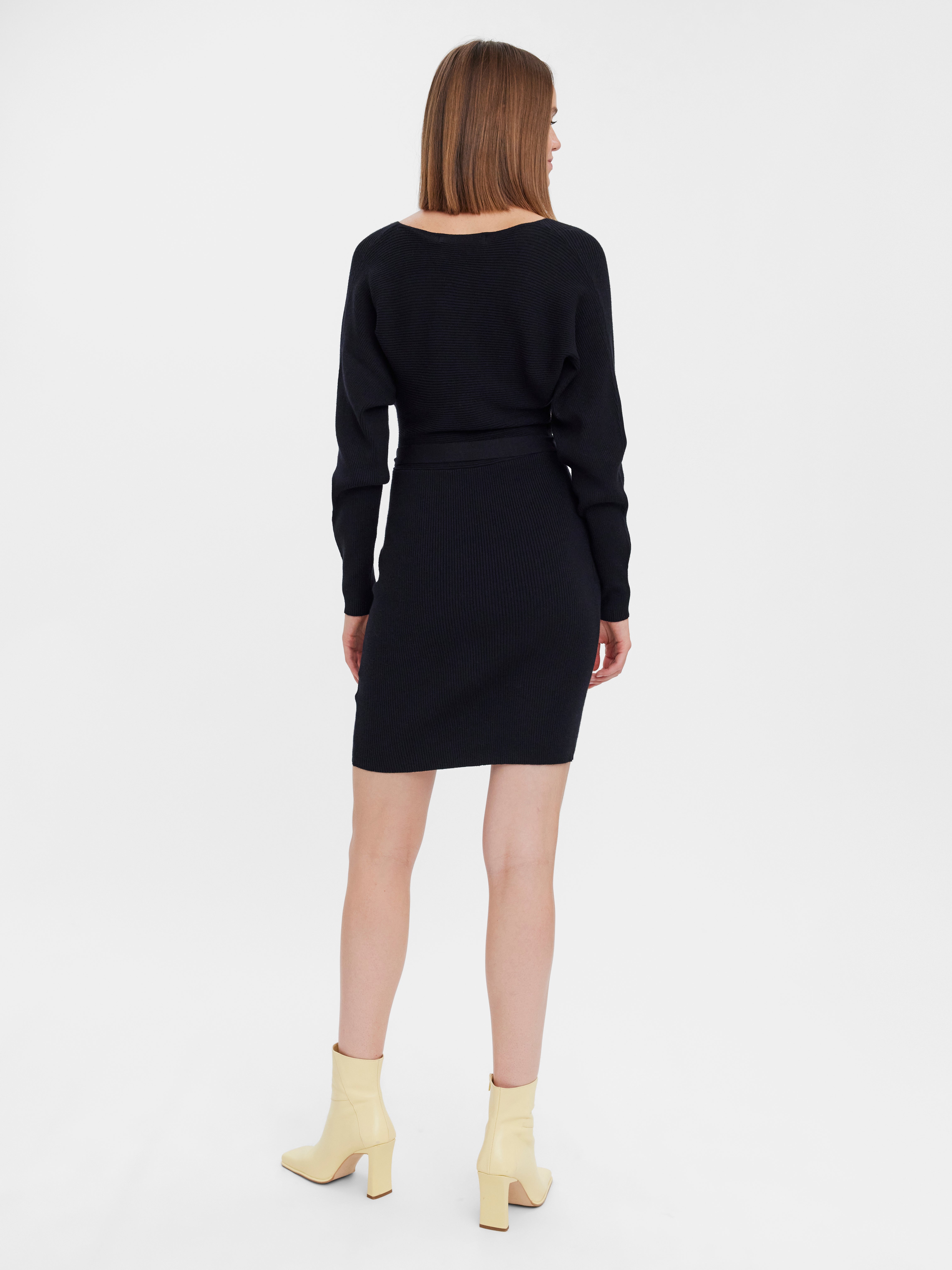 Abito Corto VERO MODA Con Maniche 3/4, Stampa, Scollo A V, In Poliestere Riciclato