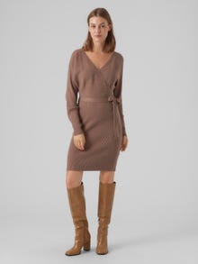 Vero Moda VMHOLLYREM Langes Kleid -Brown Lentil - 10269251