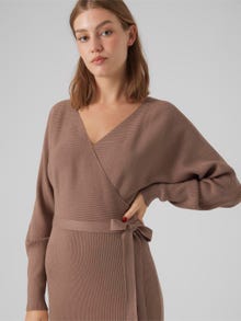 Vero Moda VMHOLLYREM Long dress -Brown Lentil - 10269251