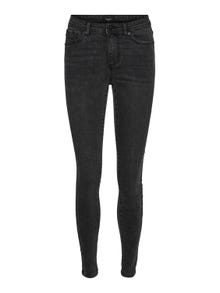 Vero Moda VMTANYA Vita media Skinny Fit Jeans -Black Denim - 10269629