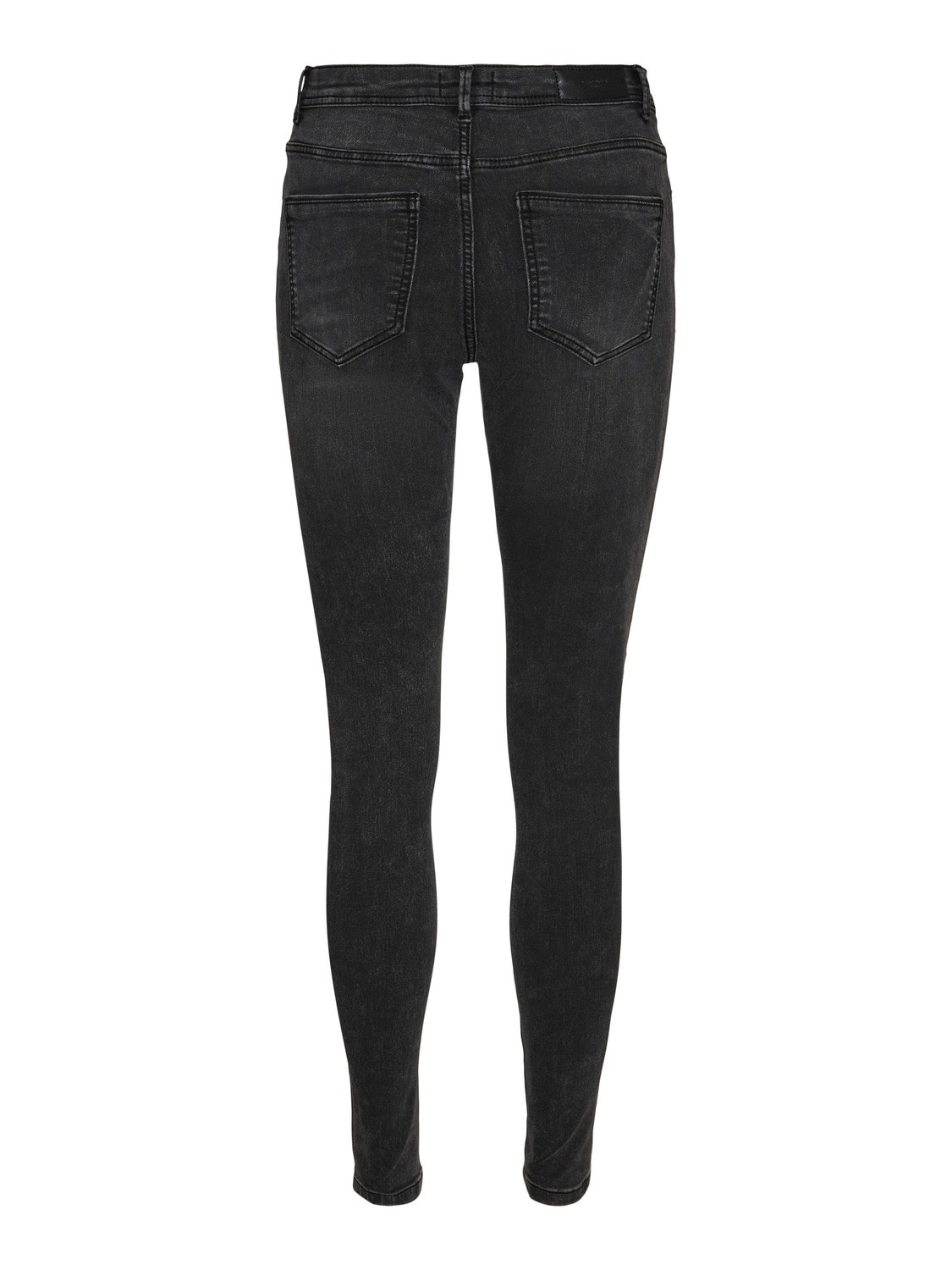 Vero Moda VMTANYA Middels høyt snitt Skinny Fit Jeans -Black Denim - 10269629