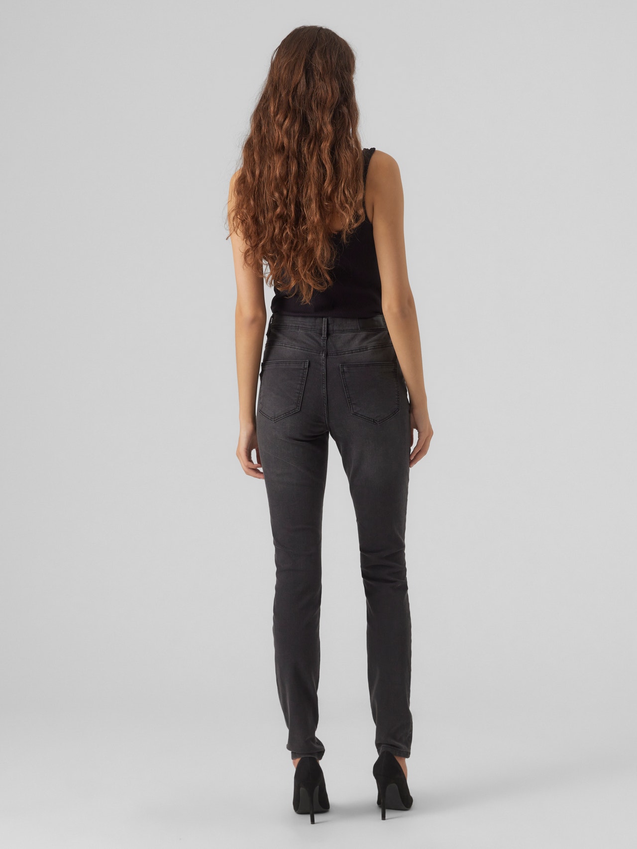 Vero Moda VMTANYA Skinny Fit Jeans -Black Denim - 10269629