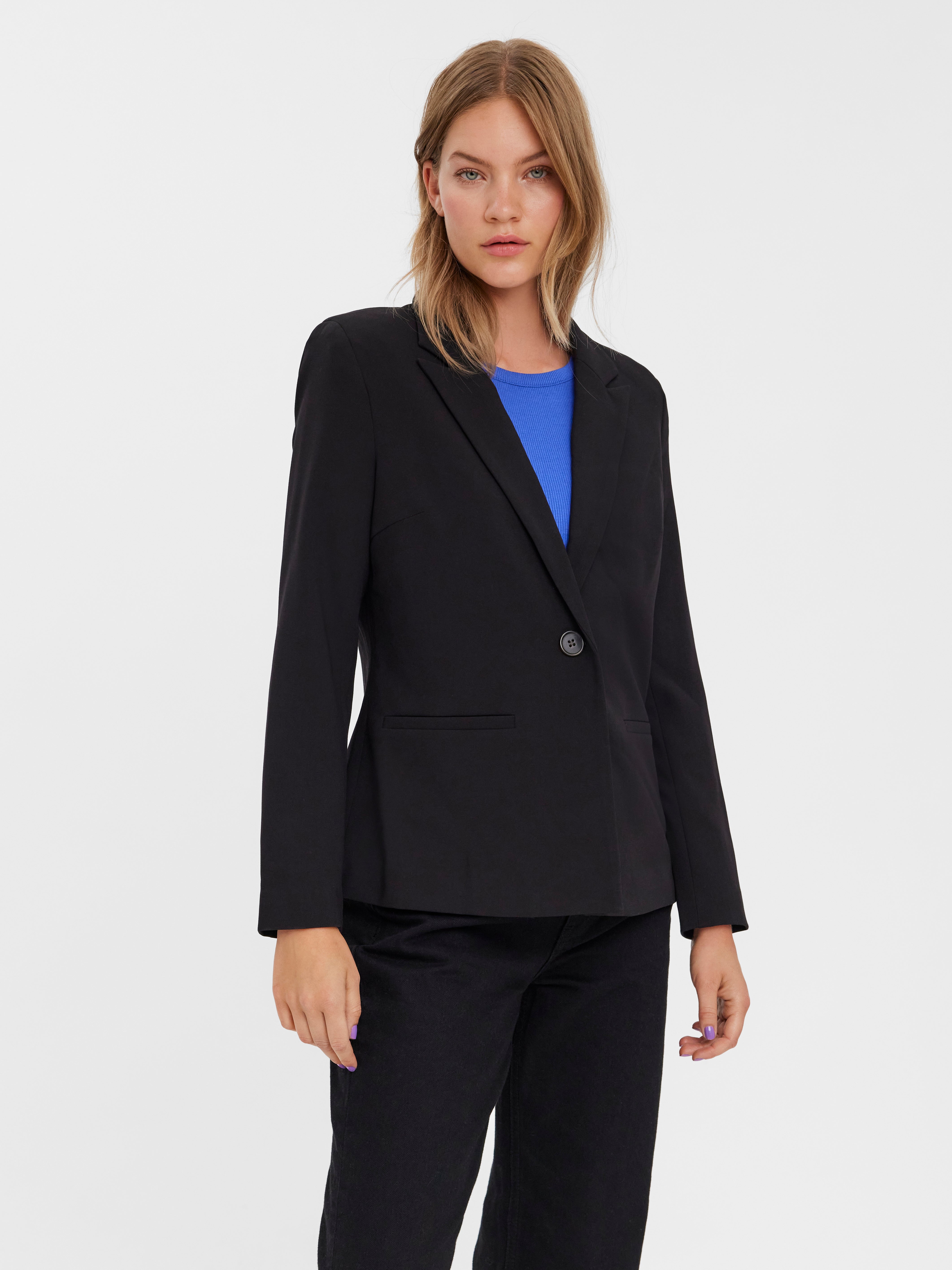 Slim Fit Reverse Blazer | Black | Vero Moda®