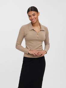 Vero Moda VMMOLLY Top -Silver Mink - 10270093