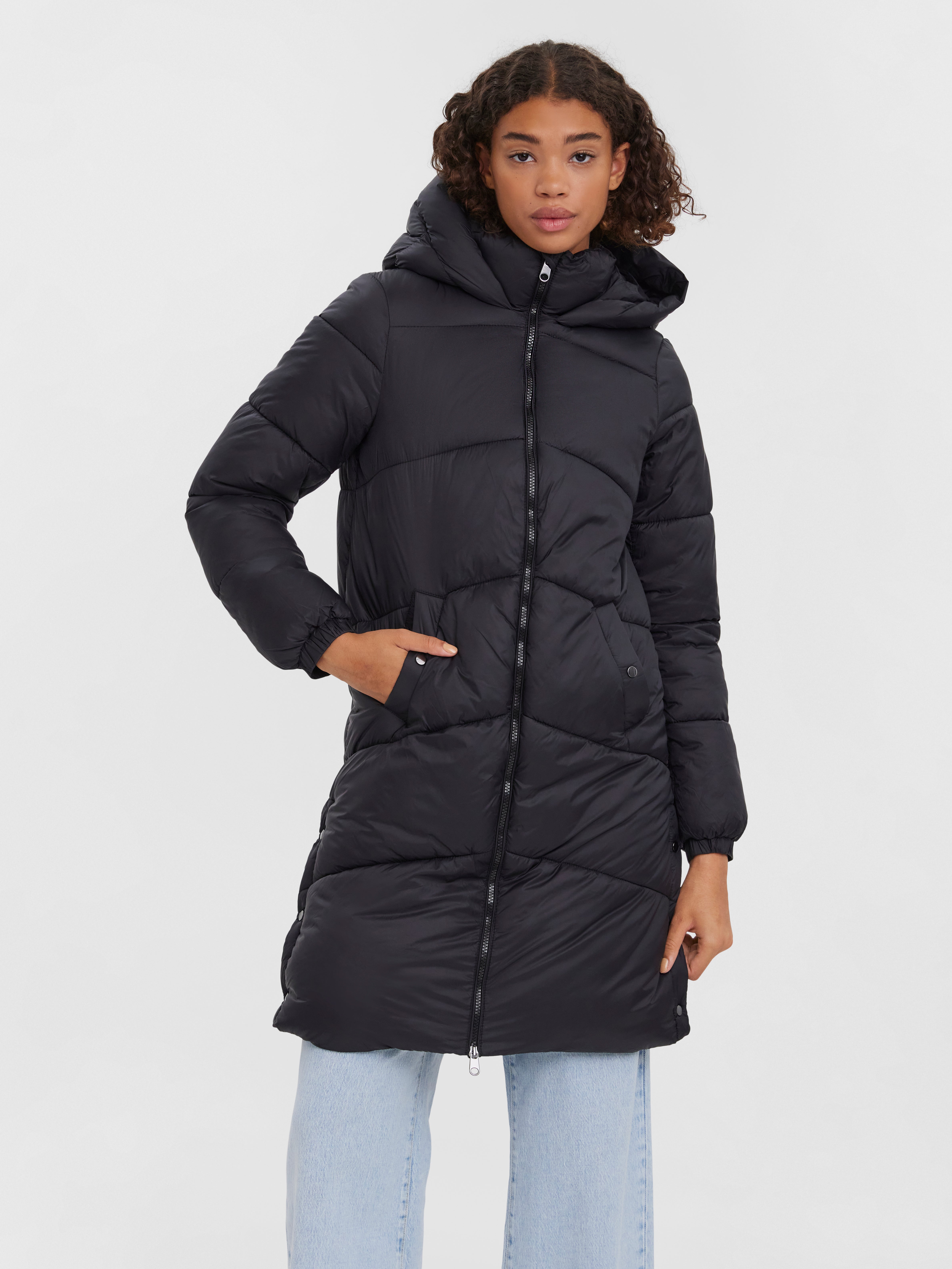 Vero Moda Long coat WOMEN FASHION Coats Cloth discount 52% Black S 