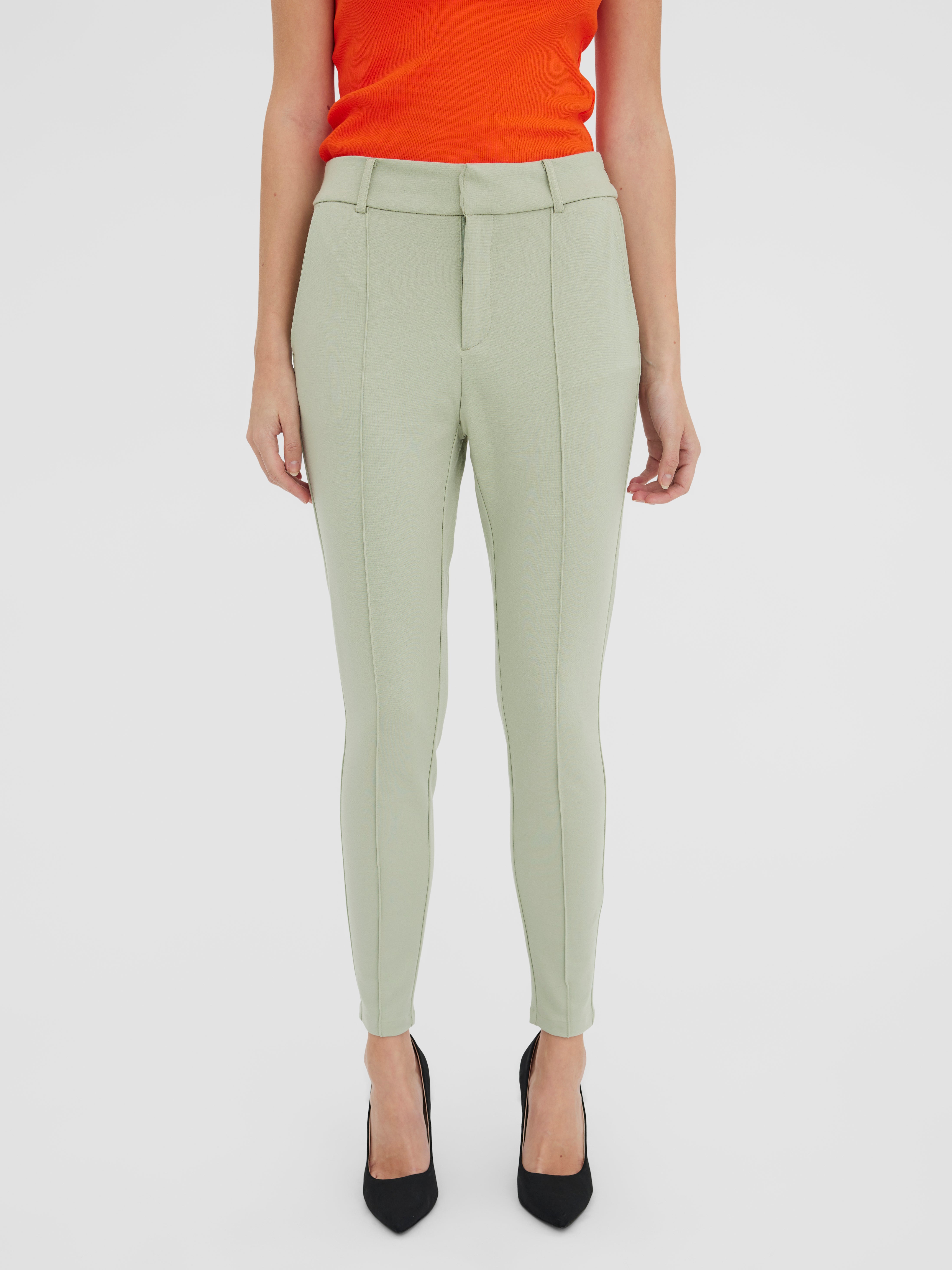 Buy VERO MODA Natural Loose Fit Regular Length Polyester Womens Pants   Shoppers Stop