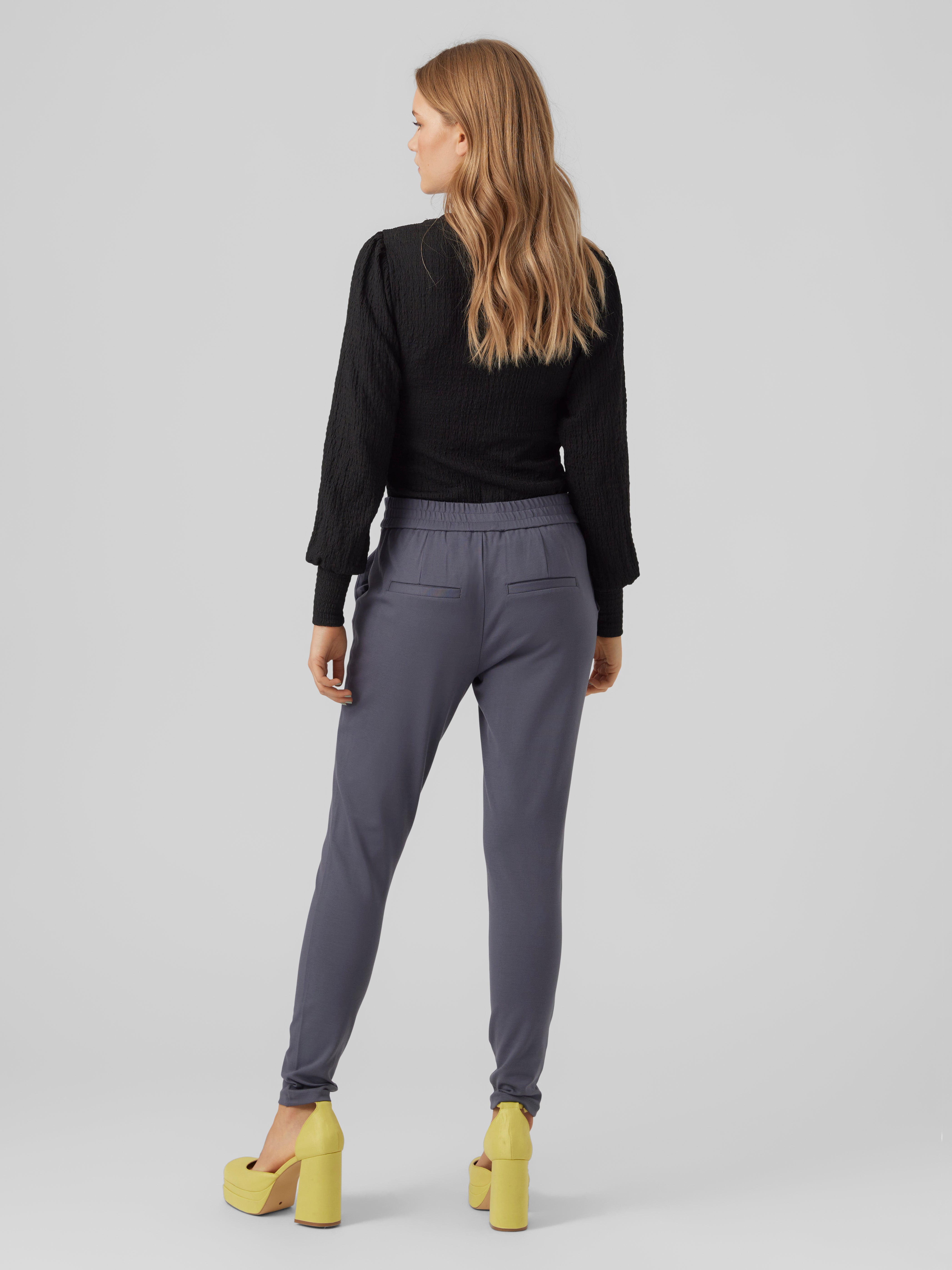 Vero Moda tailored straight leg cropped trousers with slanted pockets in  black  ASOS