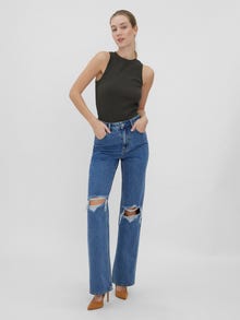 Vero Moda VMKITHY Straight Fit Jeans -Medium Blue Denim - 10270797