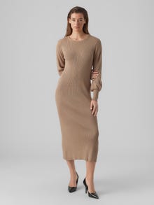 Vero Moda VMVALOR Langes Kleid -Silver Mink - 10271105