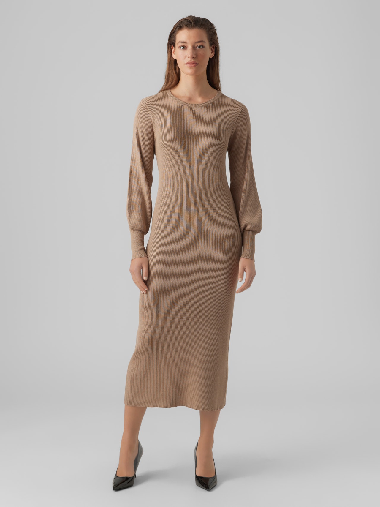 Vero Moda VMVALOR Lång klänning -Silver Mink - 10271105