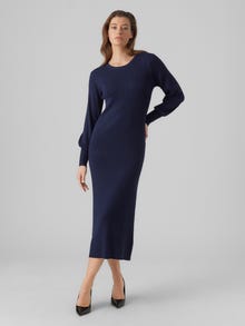 Vero Moda VMVALOR Langes Kleid -Navy Blazer - 10271105