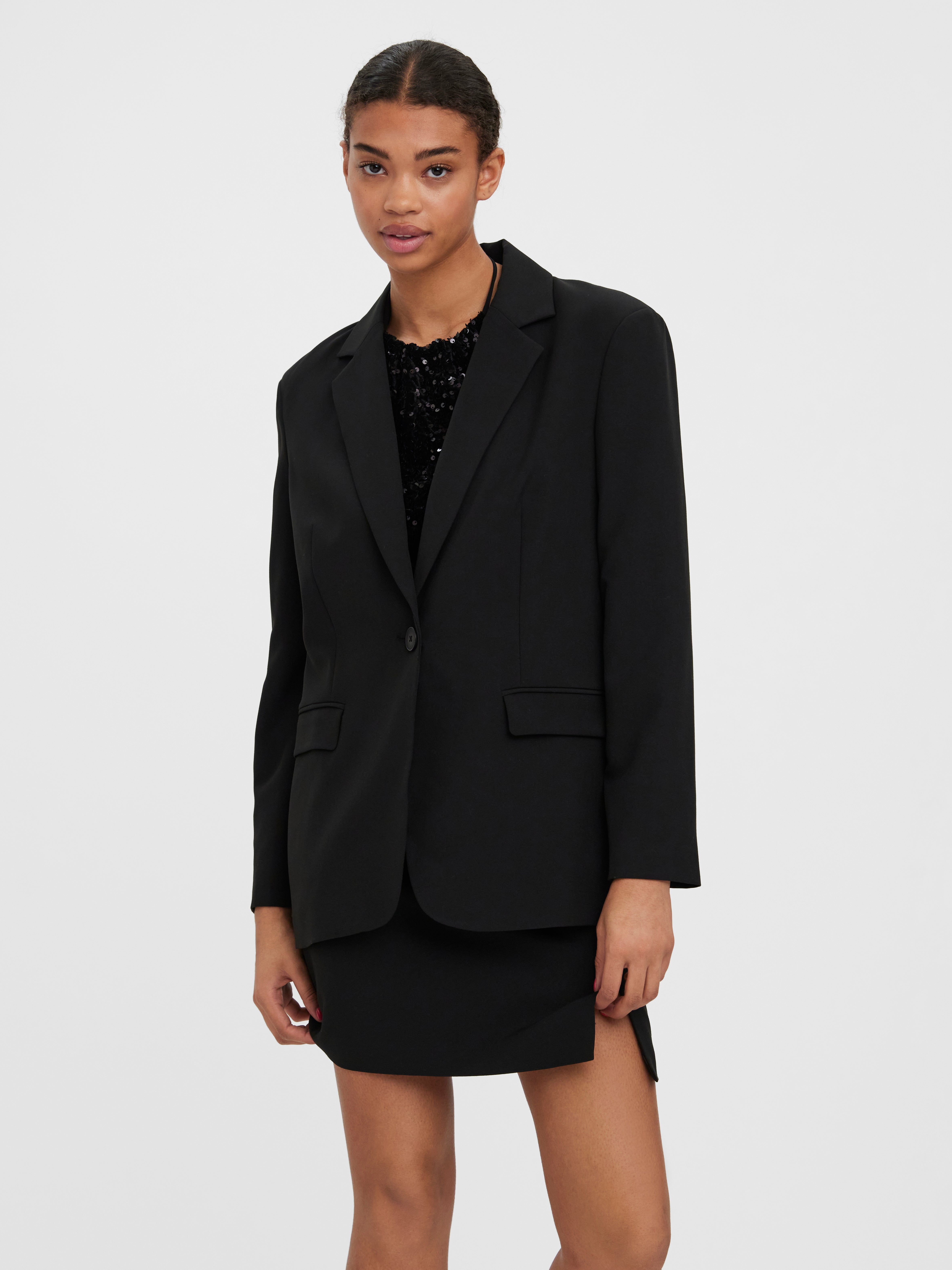 Women's Blazers: Black, White, Pink 