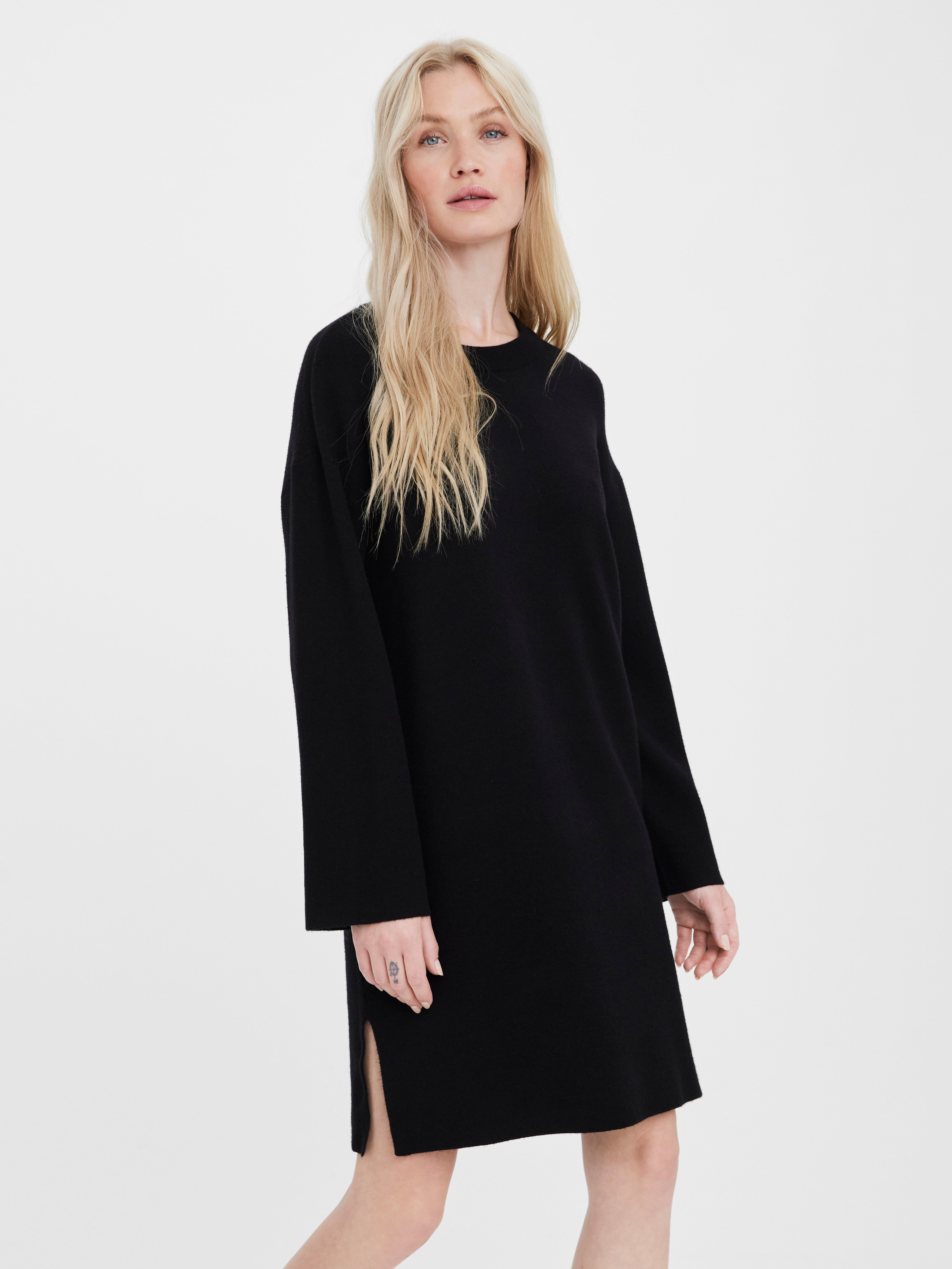 Buy Vero Moda Women's Polyester A-Line Midi Dress (10287073- Black_XS) at  Amazon.in