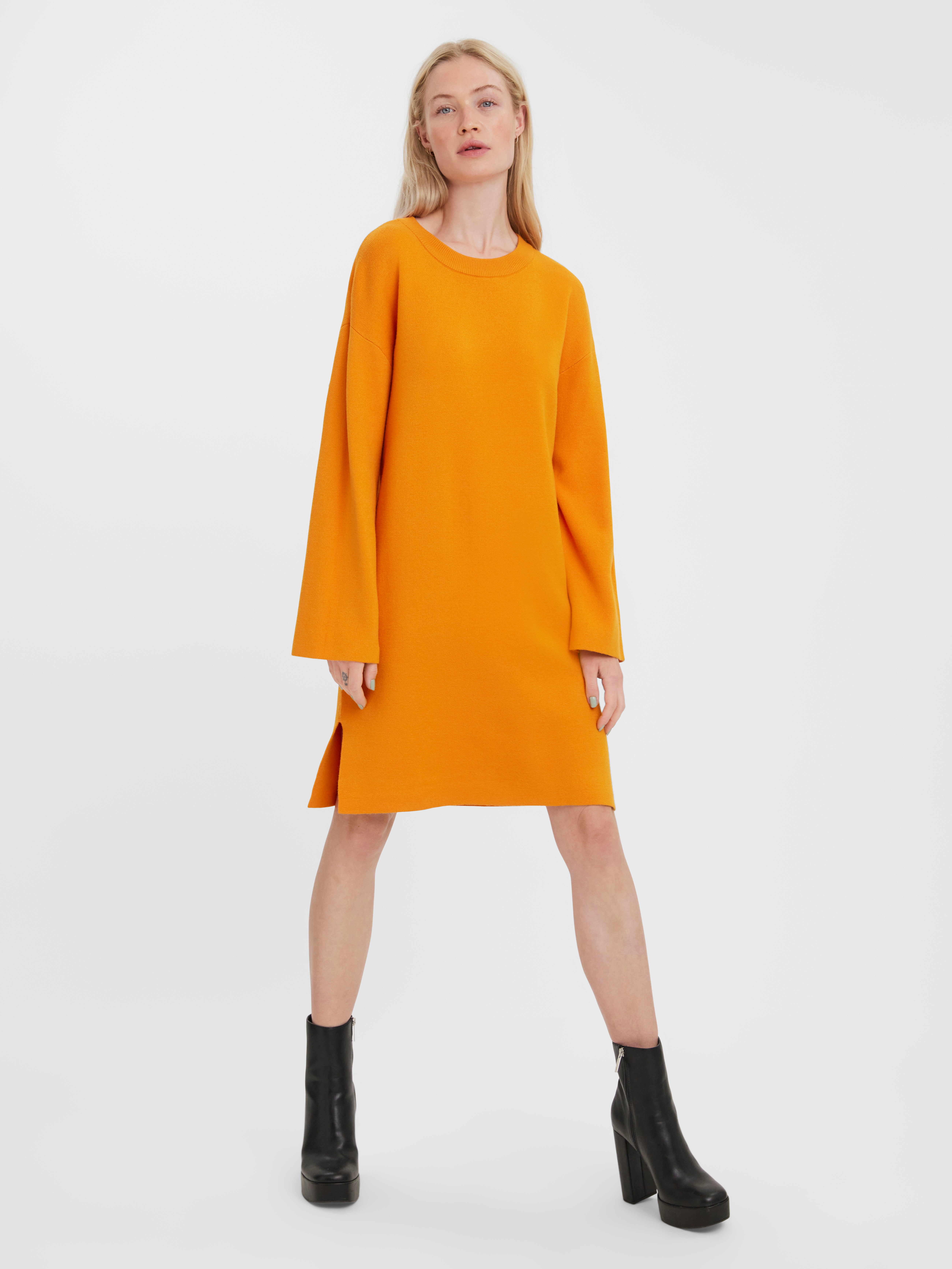 Zara orange 2024 dress 2019