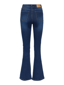 Vero Moda VMSIGA Vita alta Flared Fit Jeans -Dark Blue Denim - 10271301