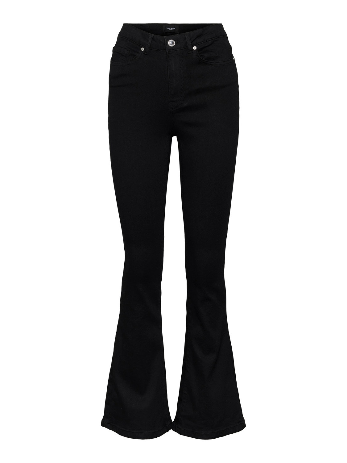 Vero Moda VMSIGA Utsvängd passform Jeans -Black Denim - 10271305